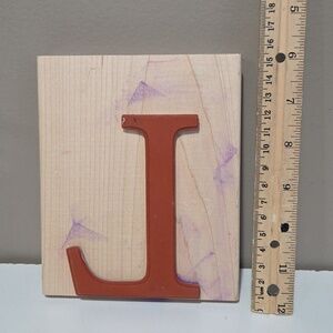 L Monogram Capital letter Rubber stamp